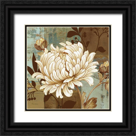Aria Blue II Black Ornate Wood Framed Art Print with Double Matting by Gladding, Pamela