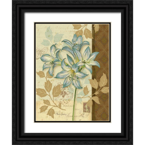 Chelsea Blue II Black Ornate Wood Framed Art Print with Double Matting by Gladding, Pamela