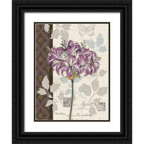 Chelsea Purple I Black Ornate Wood Framed Art Print with Double Matting by Gladding, Pamela