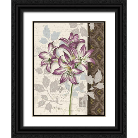Chelsea Purple II Black Ornate Wood Framed Art Print with Double Matting by Gladding, Pamela