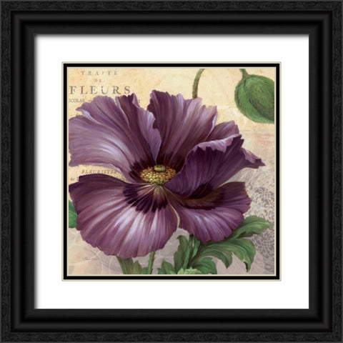 Purple Garden I Black Ornate Wood Framed Art Print with Double Matting by Gladding, Pamela