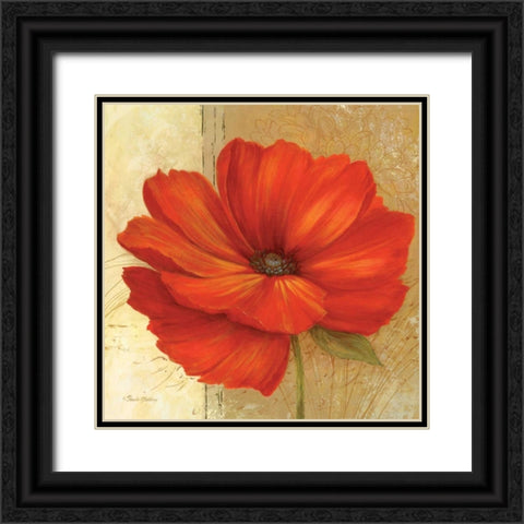 Papaver II Black Ornate Wood Framed Art Print with Double Matting by Gladding, Pamela