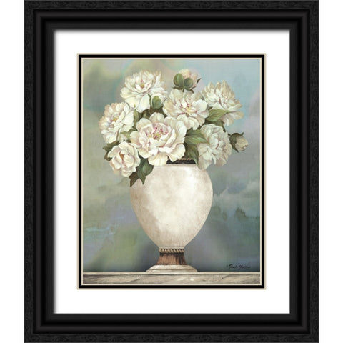 Floral Urn II Black Ornate Wood Framed Art Print with Double Matting by Gladding, Pamela