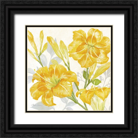 Day Lily Garden II Black Ornate Wood Framed Art Print with Double Matting by Gladding, Pamela