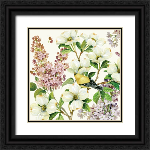 Dogwood And Lilac II Black Ornate Wood Framed Art Print with Double Matting by Gladding, Pamela