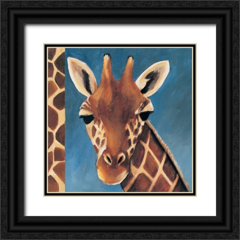 Exotic Giraffe Black Ornate Wood Framed Art Print with Double Matting by Gamel, Tara