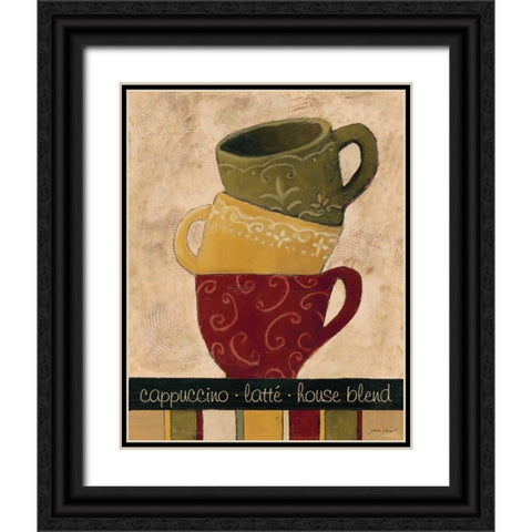 Striped Stack II Black Ornate Wood Framed Art Print with Double Matting by Gamel, Tara