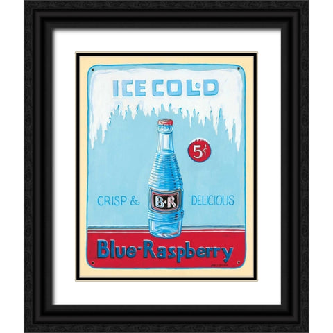 Blue Raspberry Black Ornate Wood Framed Art Print with Double Matting by Gorham, Gregory
