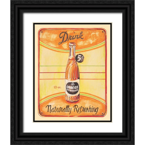 Orange Black Ornate Wood Framed Art Print with Double Matting by Gorham, Gregory