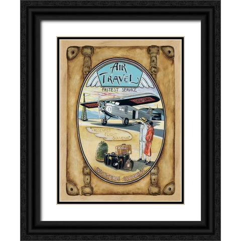 Flight Souvenir Black Ornate Wood Framed Art Print with Double Matting by Gorham, Gregory