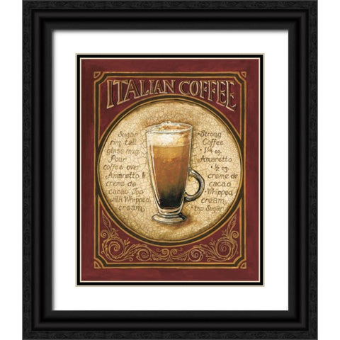 Italian Coffee Black Ornate Wood Framed Art Print with Double Matting by Gorham, Gregory
