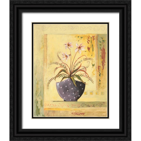 Purple Vase Black Ornate Wood Framed Art Print with Double Matting by Gorham, Gregory