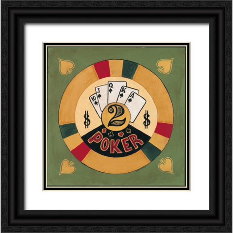 Poker - $2 Black Ornate Wood Framed Art Print with Double Matting by Gorham, Gregory