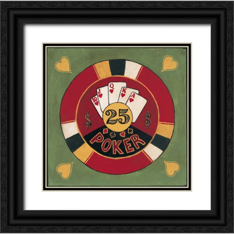 Poker - $25 Black Ornate Wood Framed Art Print with Double Matting by Gorham, Gregory