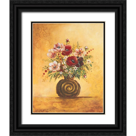 Yellow Floral Study I Black Ornate Wood Framed Art Print with Double Matting by Gorham, Gregory