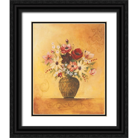 Yellow Floral Study II Black Ornate Wood Framed Art Print with Double Matting by Gorham, Gregory