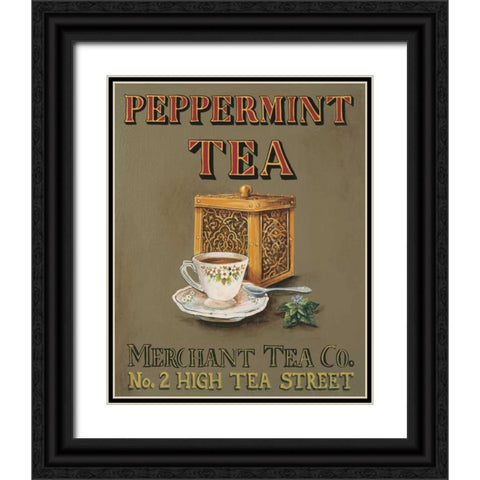 Peppermint Black Ornate Wood Framed Art Print with Double Matting by Gorham, Gregory