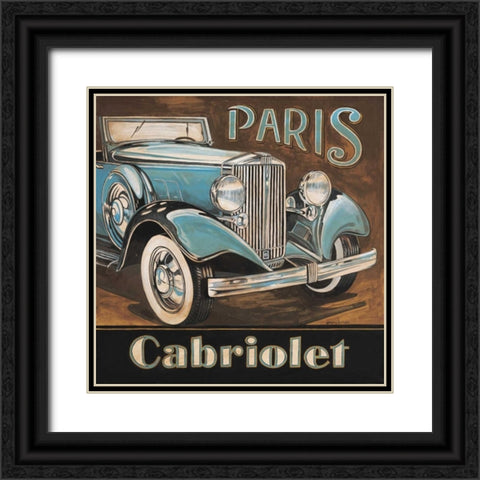 Paris Cabriolet Black Ornate Wood Framed Art Print with Double Matting by Gorham, Gregory