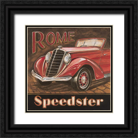 Rome Speedster Black Ornate Wood Framed Art Print with Double Matting by Gorham, Gregory