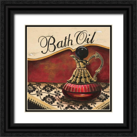Bath Oil Black Ornate Wood Framed Art Print with Double Matting by Gorham, Gregory