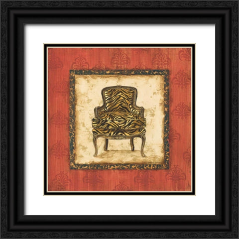 Parlor Chair III Black Ornate Wood Framed Art Print with Double Matting by Gorham, Gregory