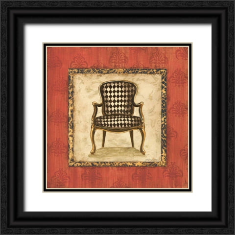 Parlor Chair IV Black Ornate Wood Framed Art Print with Double Matting by Gorham, Gregory