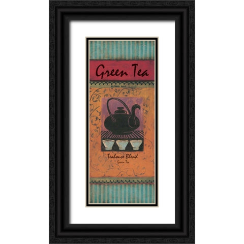Green Tea Black Ornate Wood Framed Art Print with Double Matting by Gorham, Gregory
