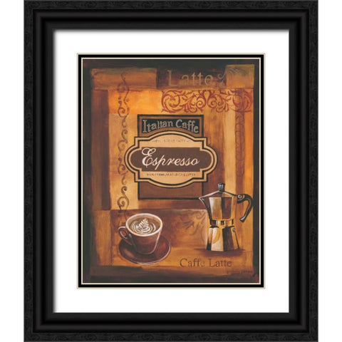 Italian Caffe Black Ornate Wood Framed Art Print with Double Matting by Gorham, Gregory
