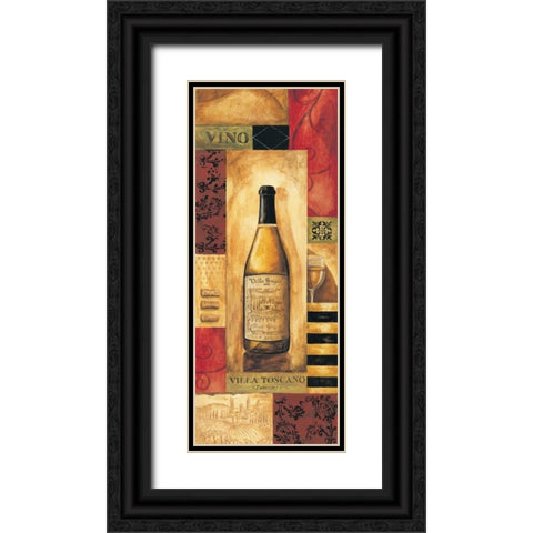 Villa Toscano Panel Black Ornate Wood Framed Art Print with Double Matting by Gorham, Gregory
