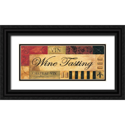 Wine Tasting Black Ornate Wood Framed Art Print with Double Matting by Gorham, Gregory