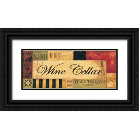 Wine Cellar Black Ornate Wood Framed Art Print with Double Matting by Gorham, Gregory