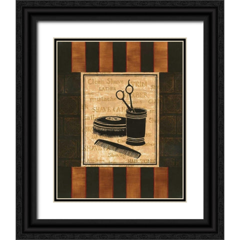 Haircuts Black Ornate Wood Framed Art Print with Double Matting by Gorham, Gregory