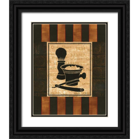 Shaving Black Ornate Wood Framed Art Print with Double Matting by Gorham, Gregory