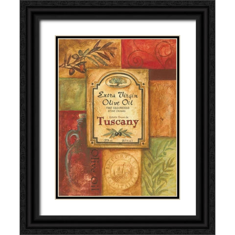 Tuscan Olive Oil Black Ornate Wood Framed Art Print with Double Matting by Gorham, Gregory