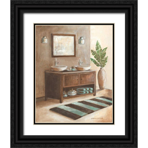 Bath Still Life I Black Ornate Wood Framed Art Print with Double Matting by Gorham, Gregory