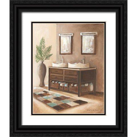 Bath Still Life II Black Ornate Wood Framed Art Print with Double Matting by Gorham, Gregory