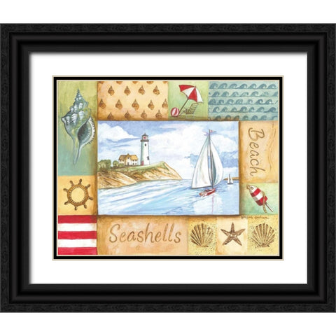 Summer Beach II Black Ornate Wood Framed Art Print with Double Matting by Gorham, Gregory