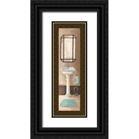 Bath Panel II Black Ornate Wood Framed Art Print with Double Matting by Gorham, Gregory
