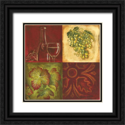 Wine Collage I Black Ornate Wood Framed Art Print with Double Matting by Gorham, Gregory