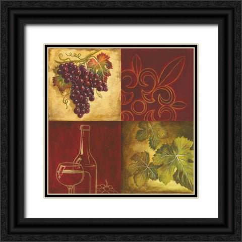 Wine Collage II Black Ornate Wood Framed Art Print with Double Matting by Gorham, Gregory