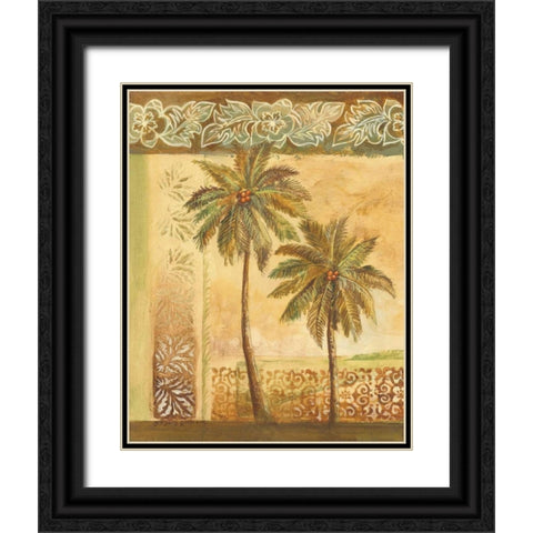 Palm Trees I Black Ornate Wood Framed Art Print with Double Matting by Gorham, Gregory