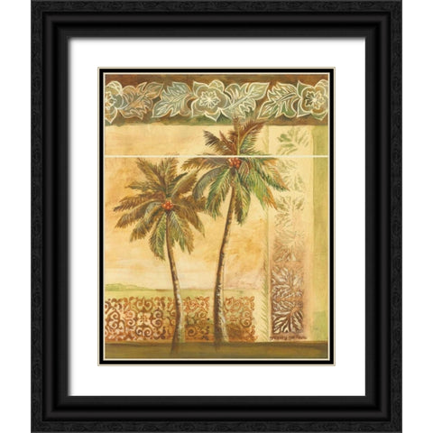 Palm Trees II Black Ornate Wood Framed Art Print with Double Matting by Gorham, Gregory