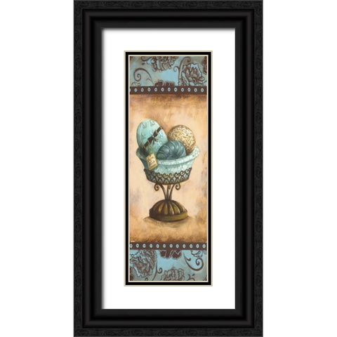Savon Panel Black Ornate Wood Framed Art Print with Double Matting by Gorham, Gregory