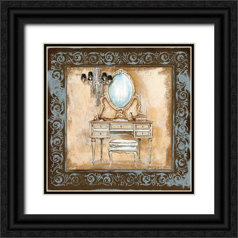 Elegant Vanity III Black Ornate Wood Framed Art Print with Double Matting by Gorham, Gregory