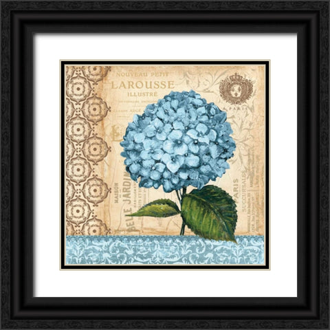 Hydrangea Black Ornate Wood Framed Art Print with Double Matting by Gorham, Gregory