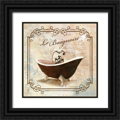 Femme Tub Black Ornate Wood Framed Art Print with Double Matting by Gorham, Gregory