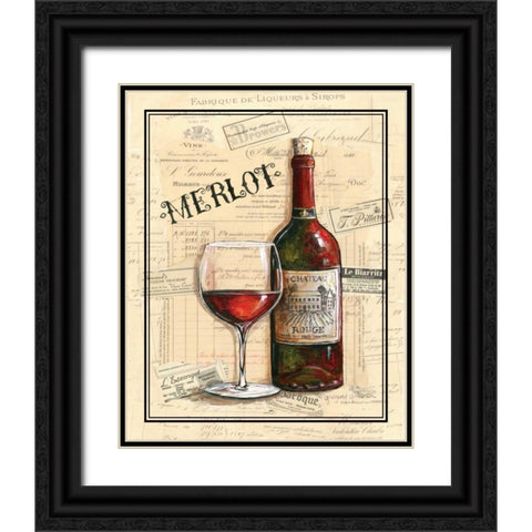Chateau Rouge Black Ornate Wood Framed Art Print with Double Matting by Gorham, Gregory