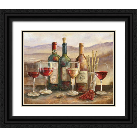 Tuscan Banquet Black Ornate Wood Framed Art Print with Double Matting by Gorham, Gregory