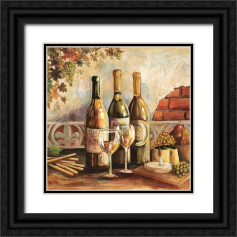 Bountiful Wine Sq I Black Ornate Wood Framed Art Print with Double Matting by Gorham, Gregory