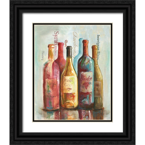 Wine Cellar Motif I Black Ornate Wood Framed Art Print with Double Matting by Gorham, Gregory